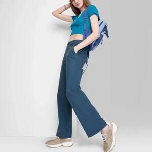 Wild Fable Low Rise Flare Blue Chino Khaki Plus Size Pants 18 NEW